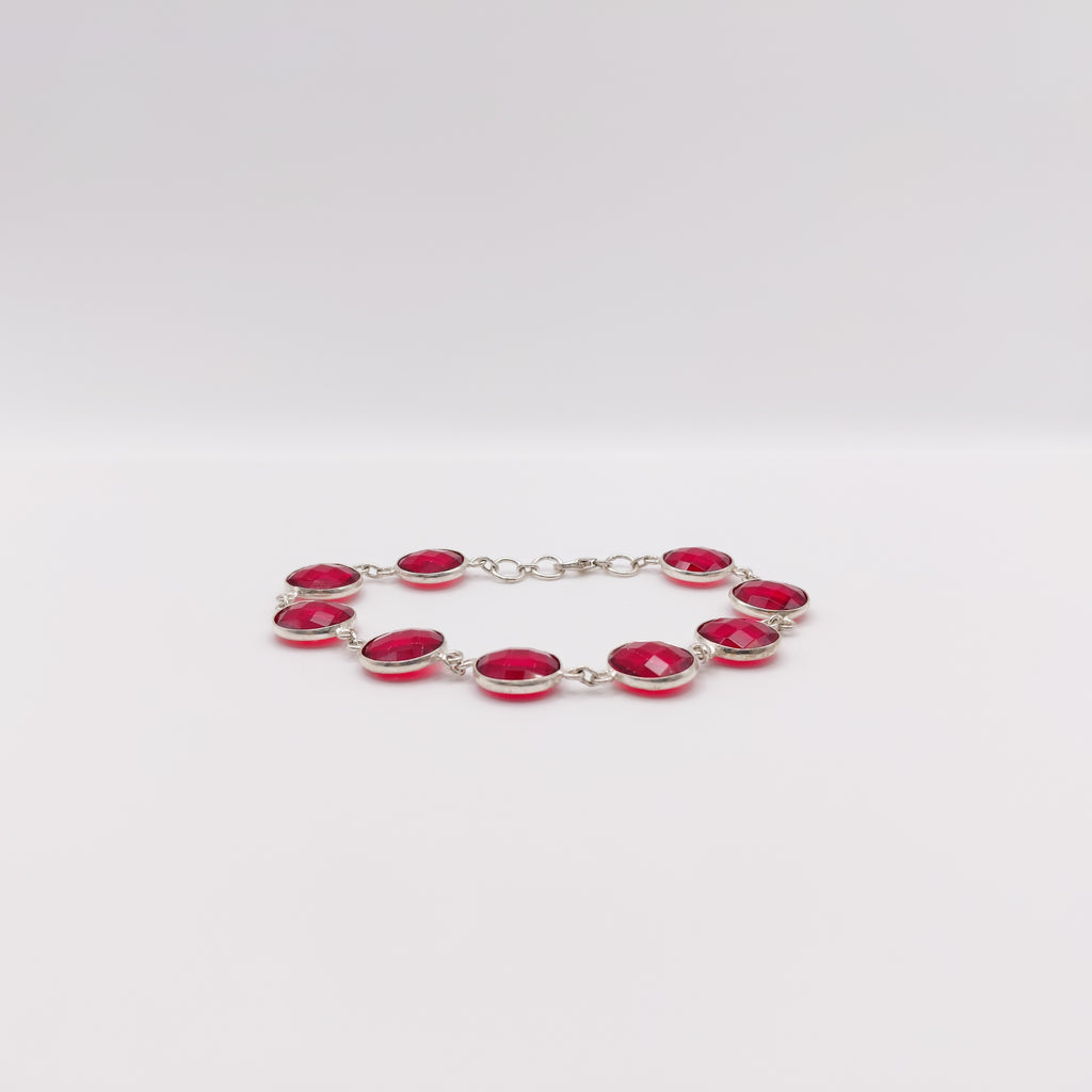 Bracciale Argento Sterling con Granata.