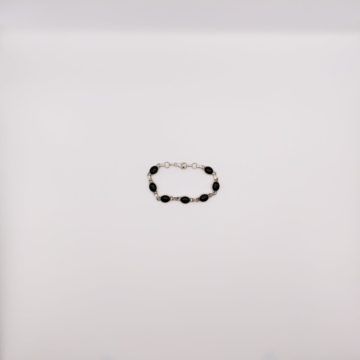 Bracciale Argento Sterling con Ossidiana Nera.