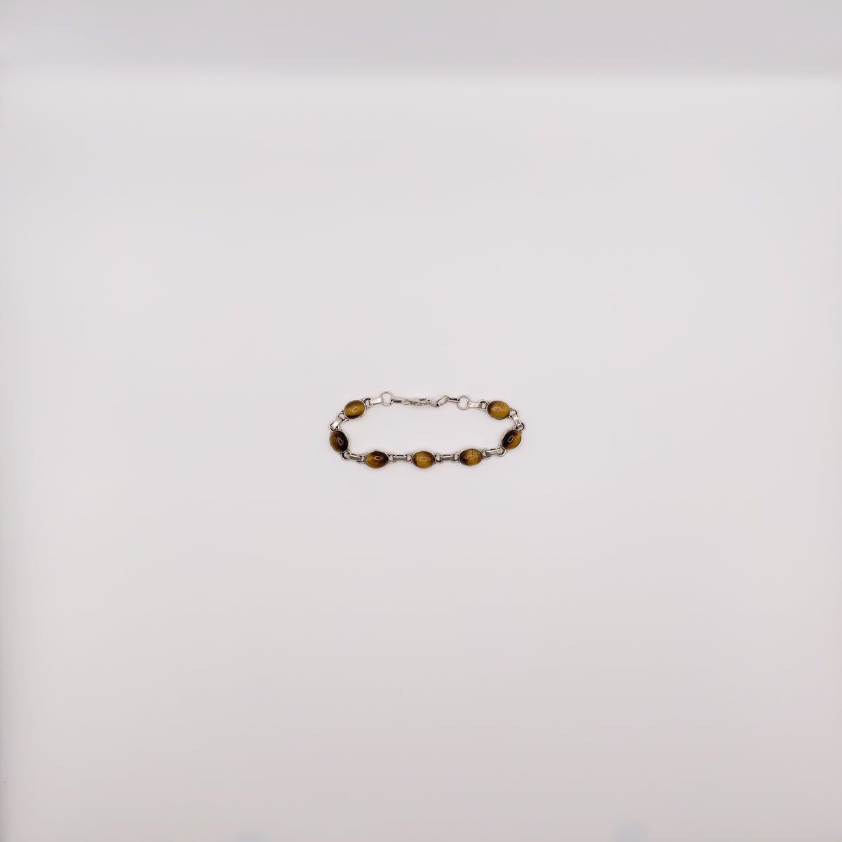 Bracciale Argento Sterling con Occhio di Tigre.